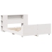 Estructura de cama sin colchón madera maciza blanca 120x190 cm