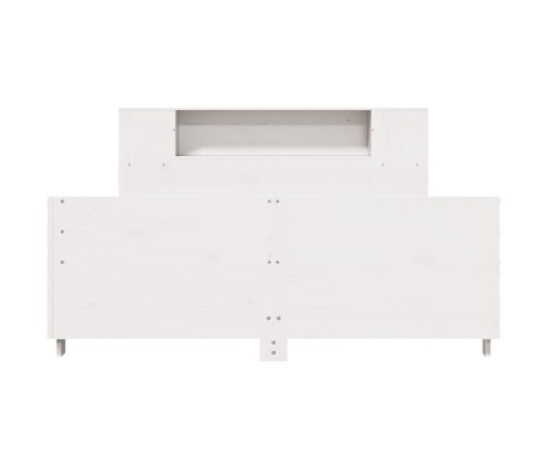 Estructura de cama sin colchón madera maciza blanca 120x190 cm