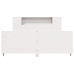 Estructura de cama sin colchón madera maciza blanca 120x190 cm