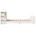 Estructura de cama sin colchón madera maciza blanca 120x190 cm