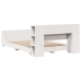 Estructura de cama sin colchón madera maciza blanca 120x190 cm