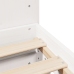 Estructura de cama sin colchón madera maciza blanca 120x190 cm