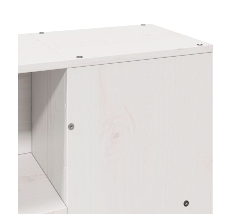 Estructura de cama sin colchón madera maciza blanca 120x190 cm