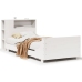 Estructura de cama sin colchón madera de pino blanca 90x200 cm