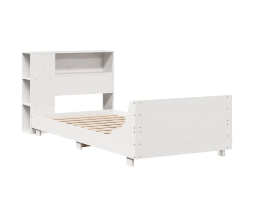 Estructura de cama sin colchón madera de pino blanca 90x200 cm