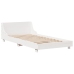 Estructura de cama sin colchón madera de pino blanca 90x200 cm