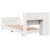 Estructura de cama sin colchón madera maciza blanca 90x190 cm