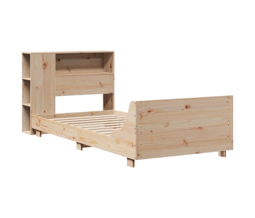 Estructura de cama sin colchón madera maciza pino 75x190 cm