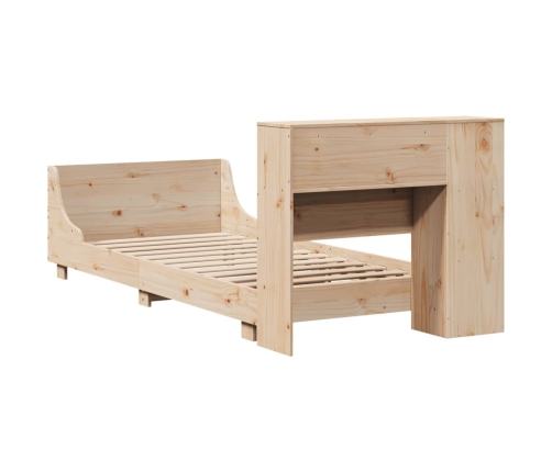 Estructura de cama sin colchón madera maciza pino 75x190 cm