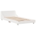 Estructura de cama sin colchón madera maciza blanca 75x190 cm