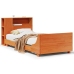 Estructura de cama sin colchón madera maciza marrón 75x190 cm