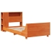 Estructura de cama sin colchón madera maciza marrón 75x190 cm