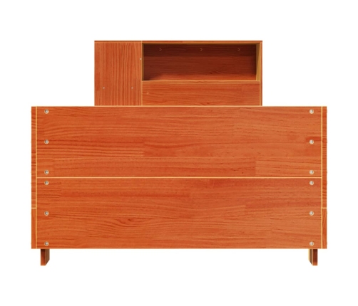 Estructura de cama sin colchón madera maciza marrón 75x190 cm