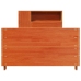 Estructura de cama sin colchón madera maciza marrón 75x190 cm