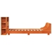 Estructura de cama sin colchón madera maciza marrón 75x190 cm
