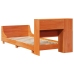 Estructura de cama sin colchón madera maciza marrón 75x190 cm