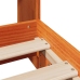 Estructura de cama sin colchón madera maciza marrón 75x190 cm