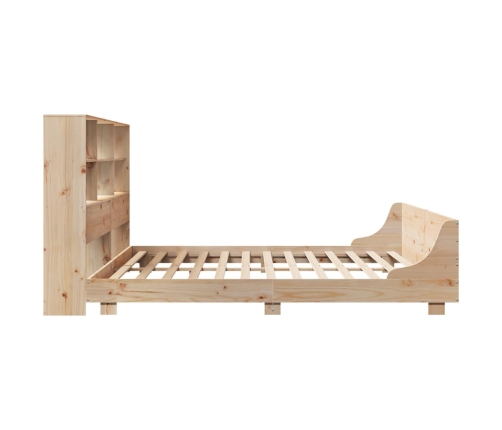 Estructura de cama sin colchón madera maciza de pino 200x200 cm