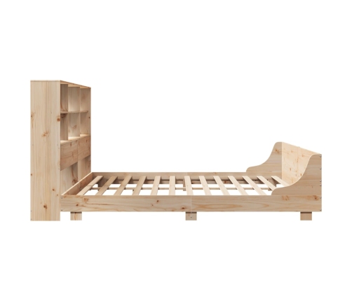 Estructura de cama sin colchón madera maciza de pino 180x200 cm