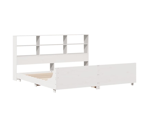 Cama sin colchón madera maciza de pino blanca 180x200 cm
