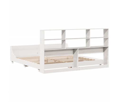 Cama sin colchón madera maciza de pino blanca 180x200 cm
