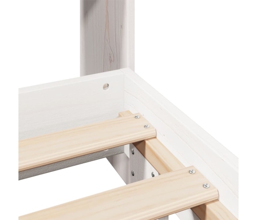 Cama sin colchón madera maciza de pino blanca 180x200 cm