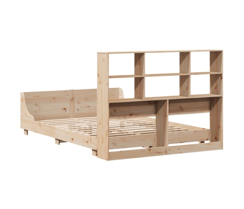 Estructura de cama sin colchón madera maciza de pino 160x200 cm