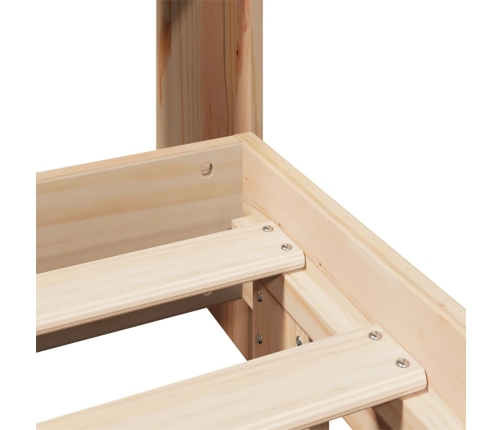 Estructura de cama sin colchón madera maciza de pino 160x200 cm