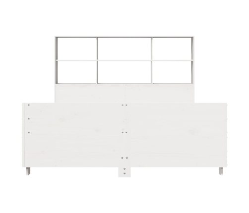 Estructura de cama sin colchón madera de pino blanca 150x200 cm