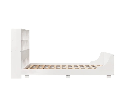 Estructura de cama sin colchón madera de pino blanca 140x200 cm