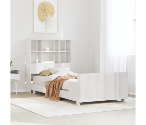 Estructura cama sin colchón madera maciza pino blanca 100x200cm