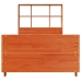 Cama sin colchón madera maciza de pino marrón cera 100x200 cm