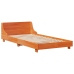 Cama sin colchón madera maciza de pino marrón cera 100x200 cm