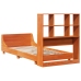 Cama sin colchón madera maciza de pino marrón cera 100x200 cm