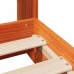 Cama sin colchón madera maciza de pino marrón cera 100x200 cm