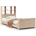 Estructura de cama sin colchón madera maciza de pino 90x200 cm
