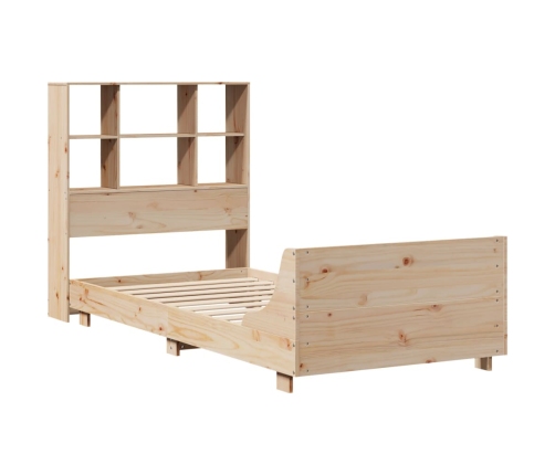 Estructura de cama sin colchón madera maciza de pino 90x200 cm
