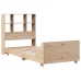 Estructura de cama sin colchón madera maciza de pino 90x200 cm