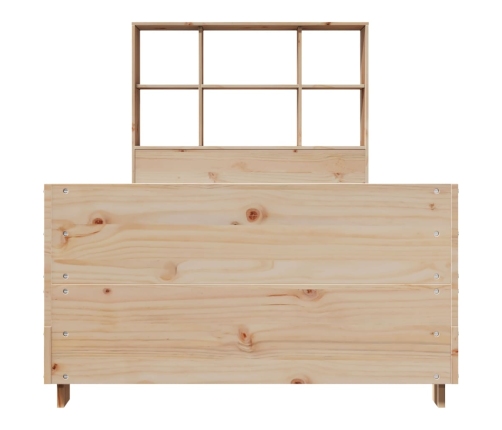 Estructura de cama sin colchón madera maciza de pino 90x200 cm