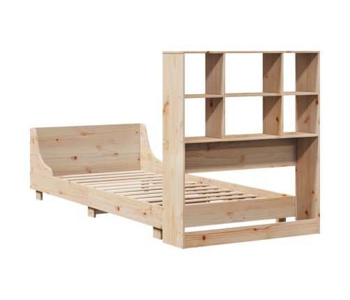 Estructura de cama sin colchón madera maciza de pino 90x200 cm