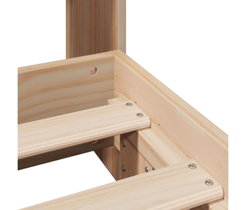Estructura de cama sin colchón madera maciza de pino 90x200 cm
