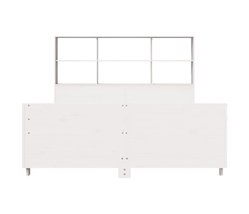 Estructura de cama sin colchón madera de pino blanca 140x190 cm