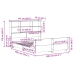 Estructura de cama sin colchón madera maciza de pino 135x190 cm