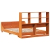 Estructura de cama sin colchón madera maciza marrón 135x190 cm