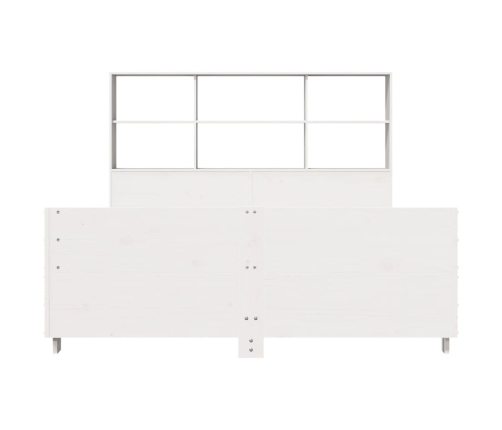 Estructura de cama sin colchón madera maciza blanca 120x190 cm