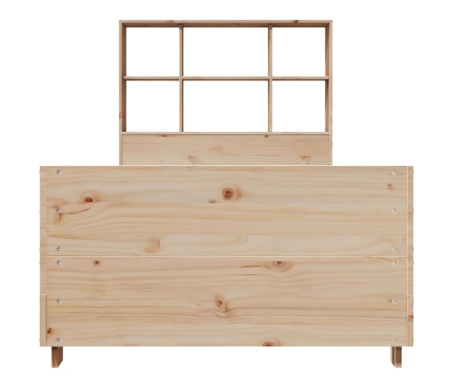 Estructura de cama sin colchón madera maciza de pino 90x190 cm