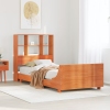 Estructura de cama sin colchón madera maciza marrón 75x190 cm