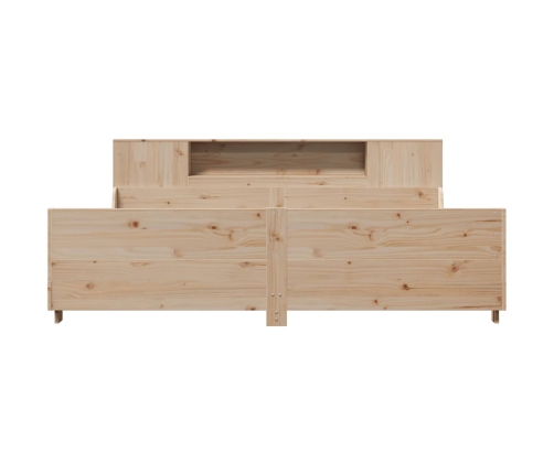 Estructura de cama sin colchón madera maciza de pino 180x200 cm