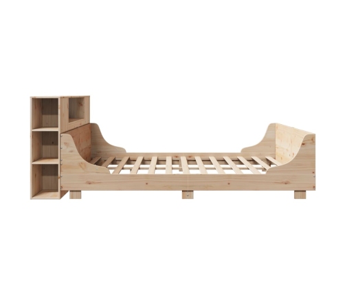 Estructura de cama sin colchón madera maciza de pino 180x200 cm