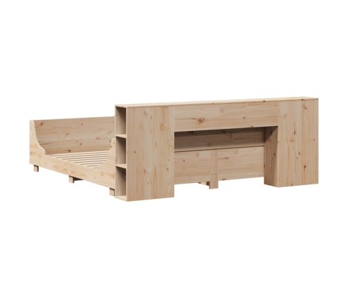 Estructura de cama sin colchón madera maciza de pino 180x200 cm